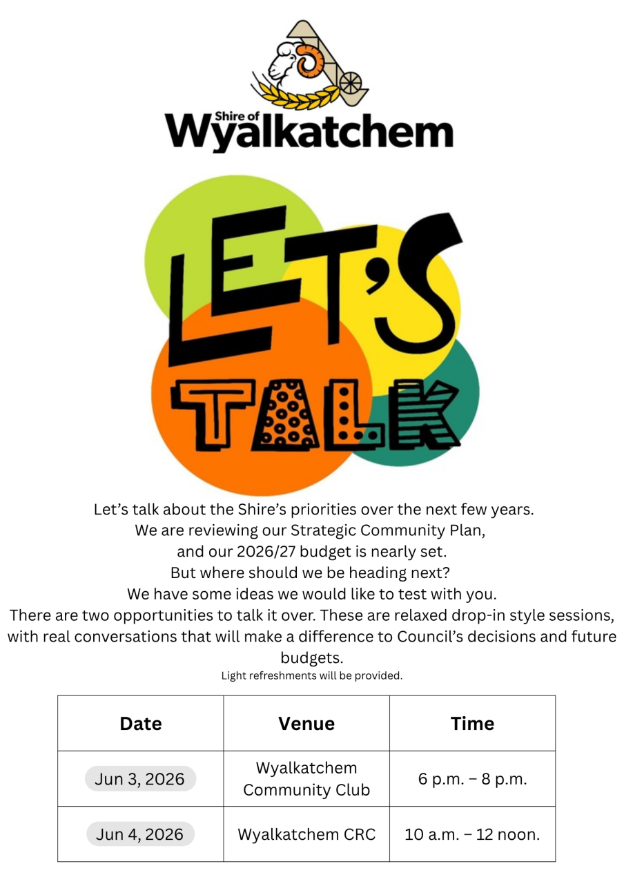 Let's Talk - Community Engagement events